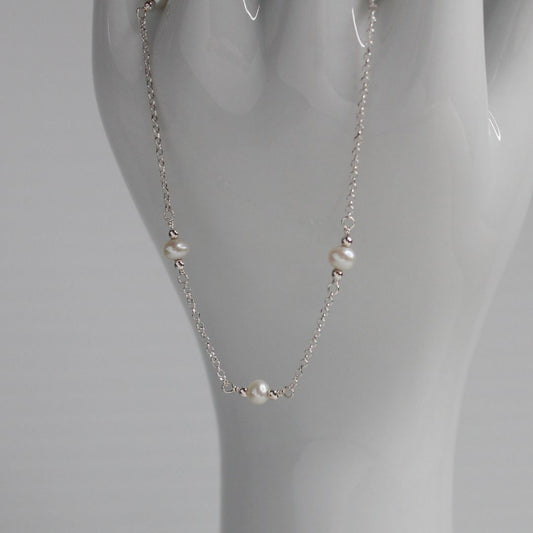 Freshwater Pearl Gemstone June Birthstone Necklace - Darby