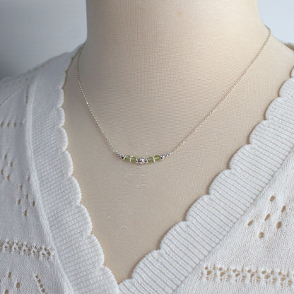 Peridot August Birthstone Sterling Silver Necklace - Thrive