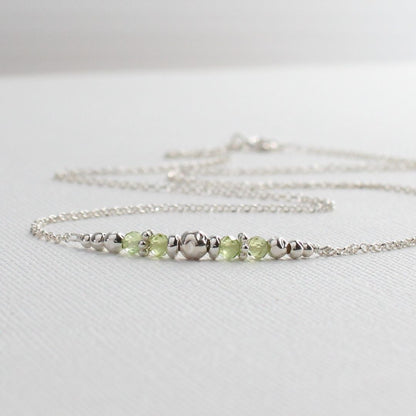 Peridot August Birthstone Sterling Silver Necklace - Thrive