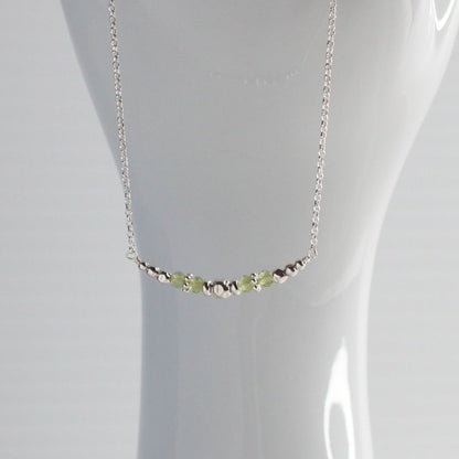 Peridot August Birthstone Sterling Silver Necklace - Thrive