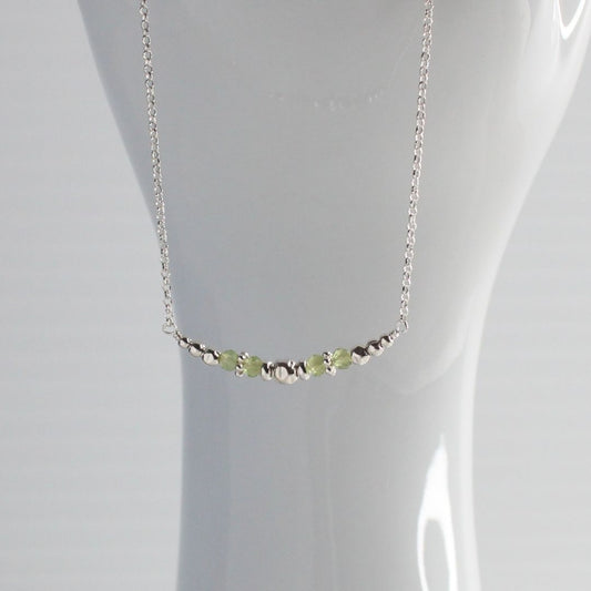 Peridot August Birthstone Sterling Silver Necklace - Thrive