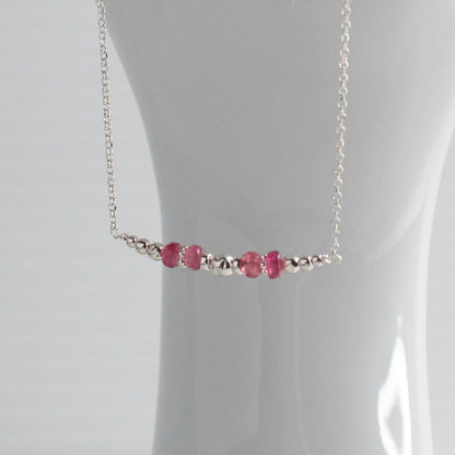 Pink Tourmaline October Birthstone Necklace - Compassion