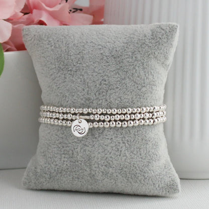 Pisces Zodiac Sterling Silver Stacking Bracelet – Mia Love Drop