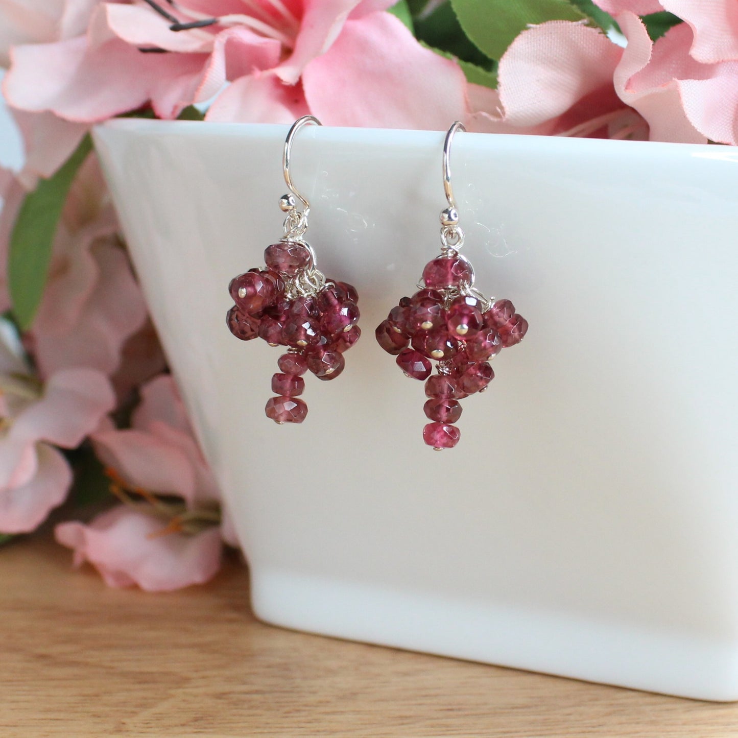 Rubellite Tourmaline Earrings - Hallon