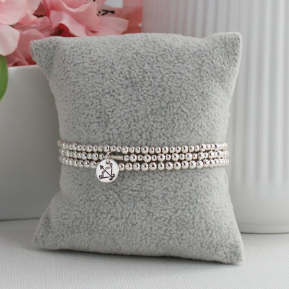 Sagittarius Zodiac Sterling Silver Stacking Bracelet – Mia Love Drop
