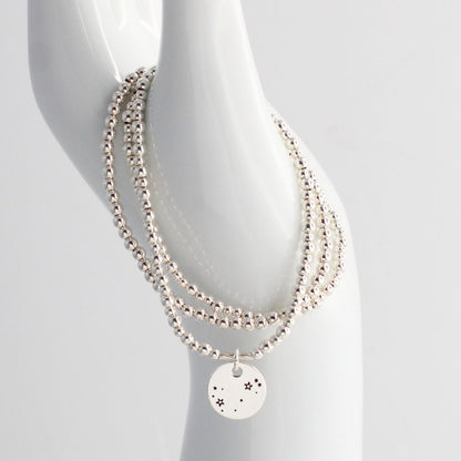 Scorpio Constellation Charm Silver Bead Bracelet – Bella Love Drop