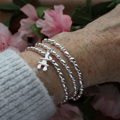 Inukshuk Charm Beaded Stacking Bracelet - Julia