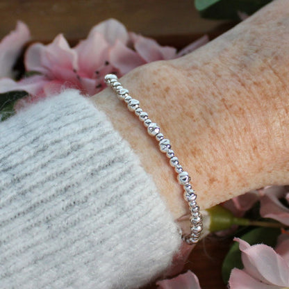Sterling Silver Beaded Bracelet – Audrey | Iconic Collection