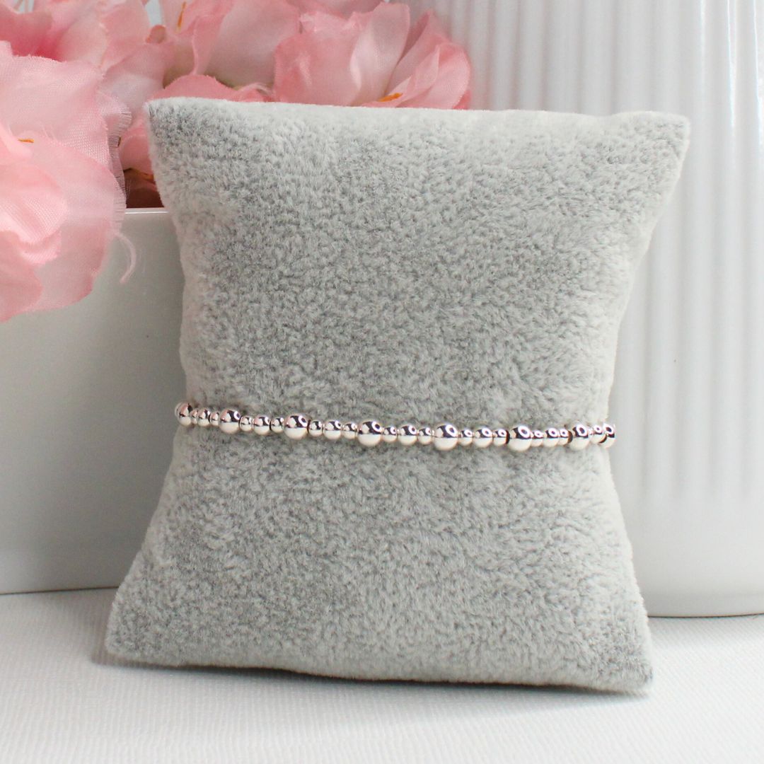 Sterling Silver Beaded Bracelet – Vivienne | Iconic Collection