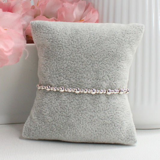 Sterling Silver Beaded Bracelet – Vivienne | Iconic Collection