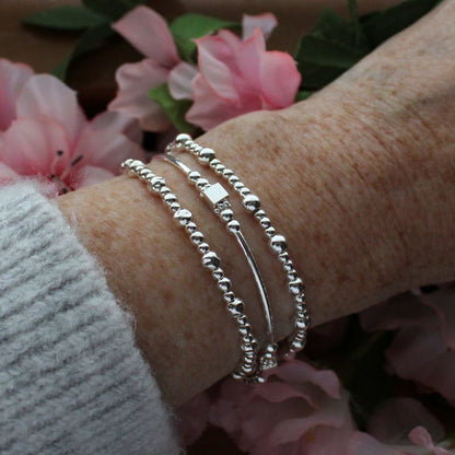 Sterling Silver Beaded Bracelet – Hannah | Limited Edition - Iconic Collection