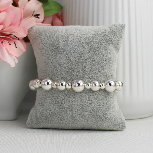 Sterling Silver Beaded Bracelet – Margot | Iconic Collection