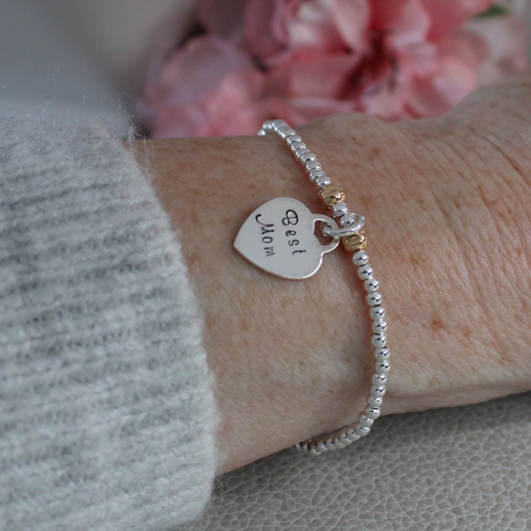 Personalized Bead Bracelet - Best Mom