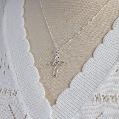 Sarah Cross Birthstone Pendant Necklace