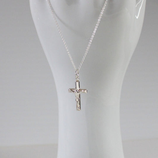 Crucifix Birthstone Pendant Necklace