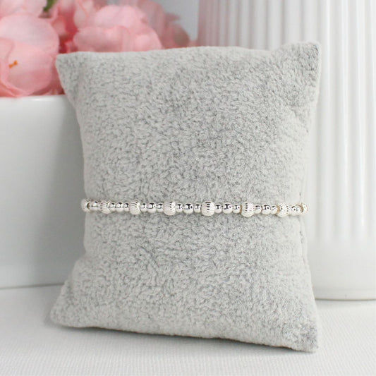 Sterling Silver Beaded Bracelet - Claire | Iconic Collection