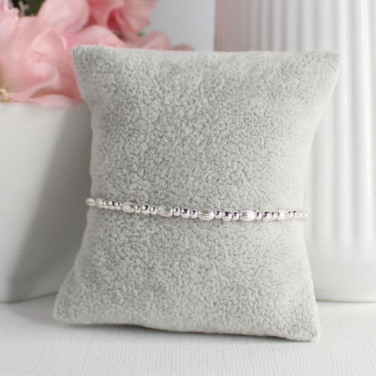 Sterling Silver Beaded Bracelet – Naomi | Iconic Collection