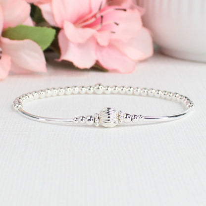 Sterling Silver Beaded Bracelet – Victoria | Limited Edition - Iconic Collection