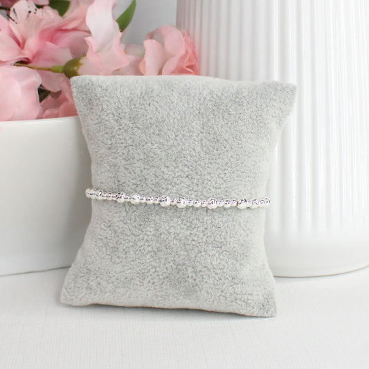 Sterling Silver Beaded Bracelet – Audrey | Iconic Collection