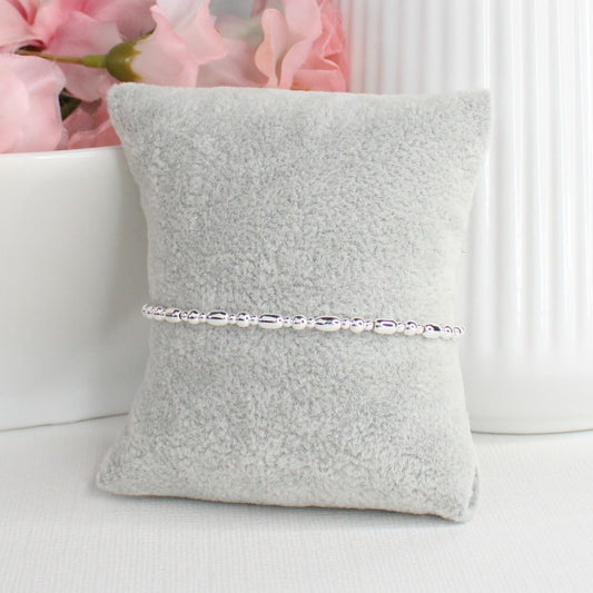 Sterling Silver Beaded Bracelet – Julia | Iconic Collection