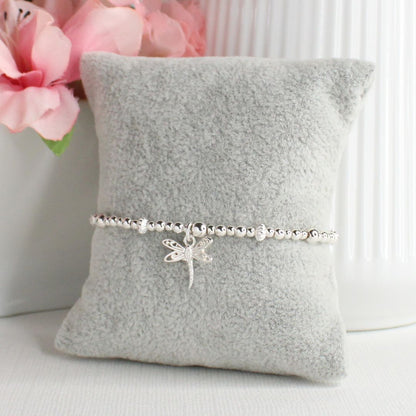 Dragonfly Charm Beaded Stacking Bracelet - Natalie
