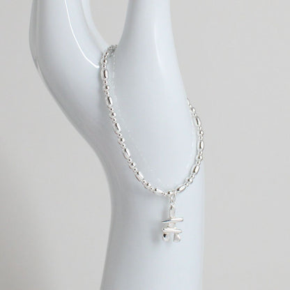Inukshuk Charm Beaded Stacking Bracelet - Julia