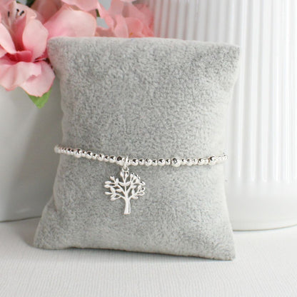 Tree Charm Beaded Stacking Bracelet - Chloe