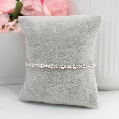 Sterling Silver Beaded Bracelet – Juliet | Iconic Collection