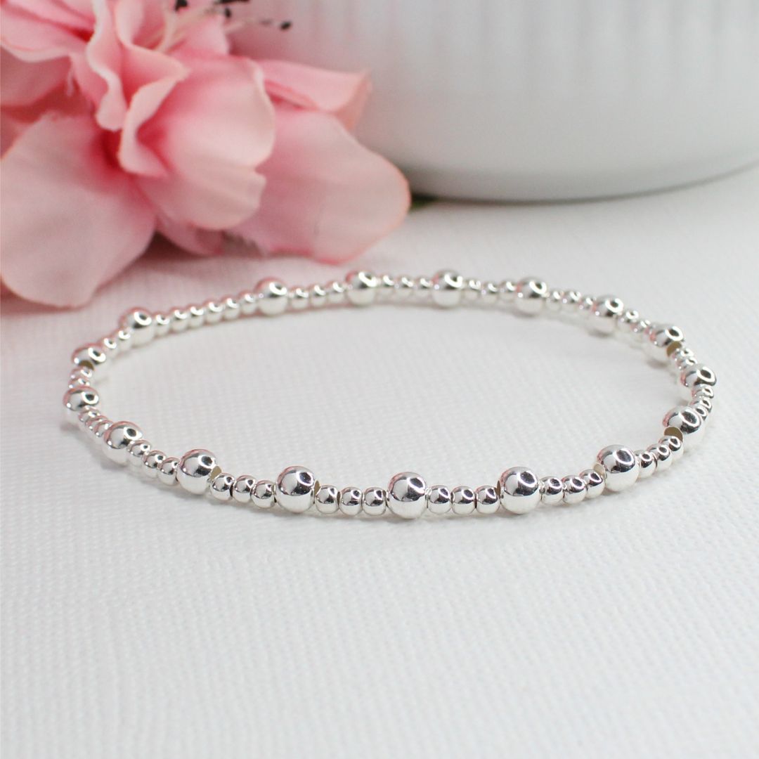 Sterling Silver Beaded Bracelet – Juliet | Iconic Collection