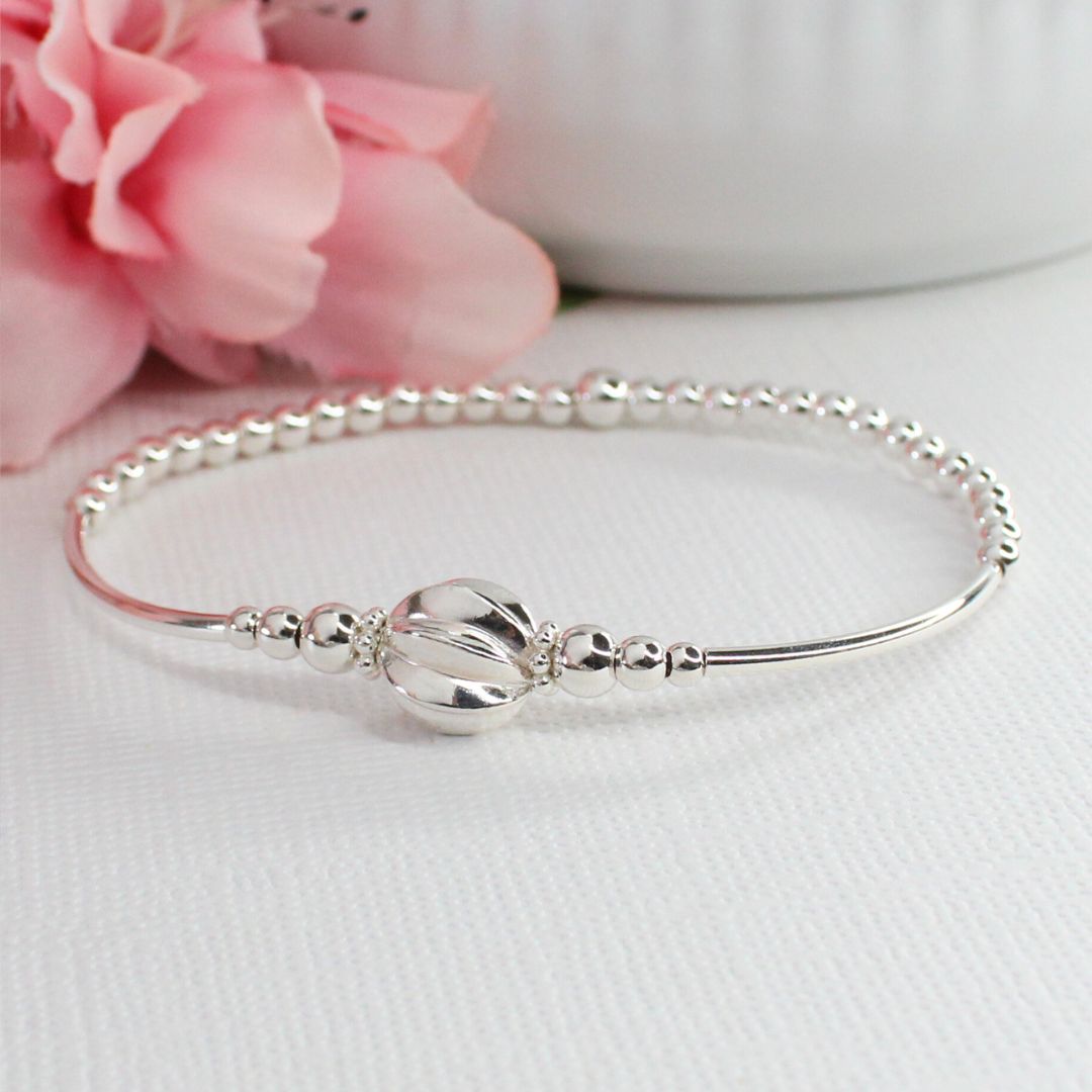 Sterling Silver Beaded Bracelet – Madeleine | Limited Edition - Iconic Collection