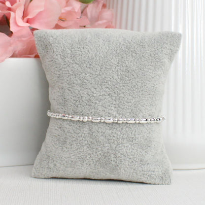 Sterling Silver Beaded Bracelet – Nora | Iconic Collection