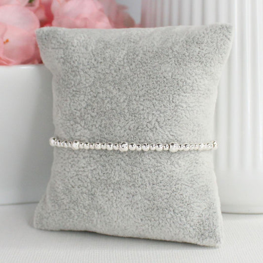 Sterling Silver Beaded Bracelet – Chloe | Iconic Collection