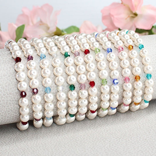 Swarovski Pearl Birthstone Bracelets