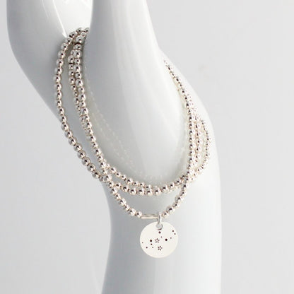 Virgo Constellation Charm Silver Bead Bracelet – Bella Love Drop