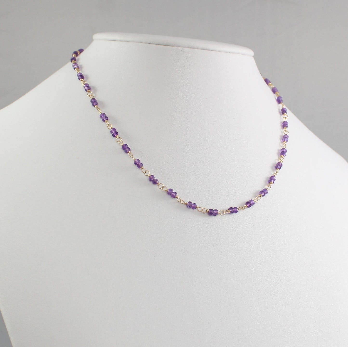 Amethyst Gemstone Layering Necklace - Sylvia