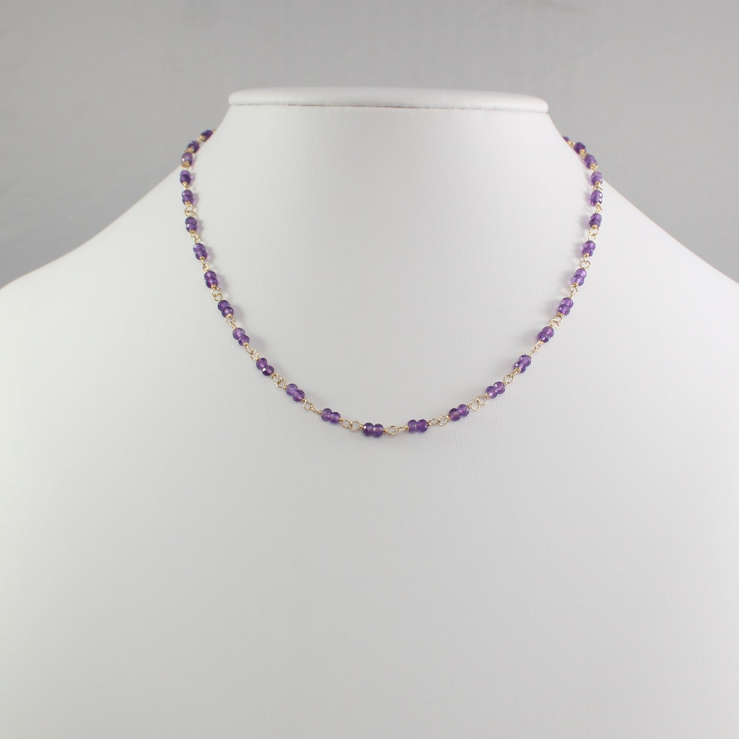 Amethyst Gemstone Layering Necklace - Sylvia